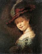 REMBRANDT Harmenszoon van Rijn Portrait of the Young Saskia xfg oil painting on canvas